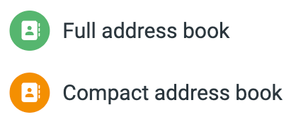 Export actors as address book