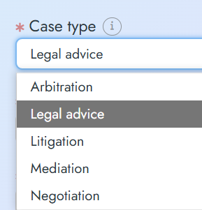 Legal Advice case type