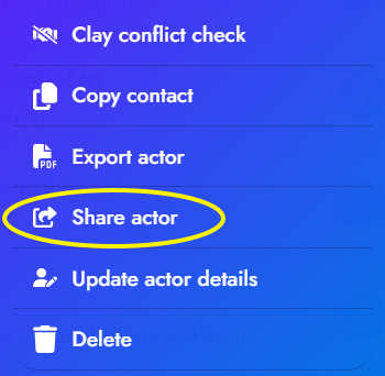 Share actor feature