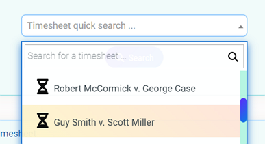 Timesheet search
