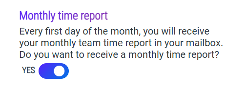 Automated monthly reports