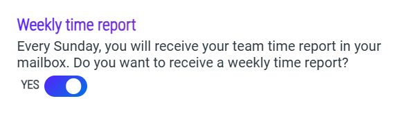 Automated weekly reports