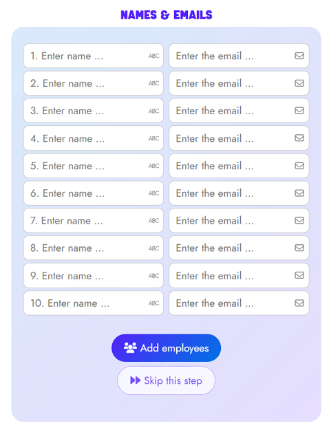 Add employees to firm - step 3