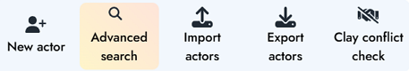 Actor advanced search - step 2