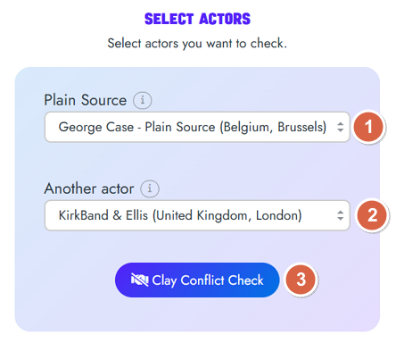 Clay Conflict Check for actors - step 3