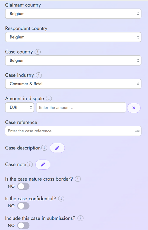 Create case form - part 2