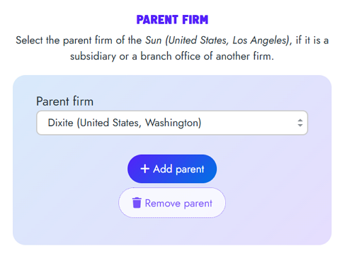 Parent et filiale - étape 3